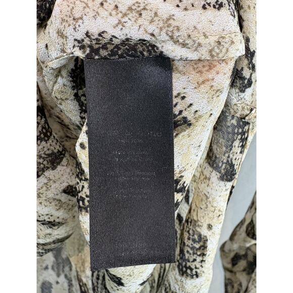 RAG & BONE Size M Yuni Printed Blouse Long Sleeve Sheer Top Animal Print - Picture 9 of 12